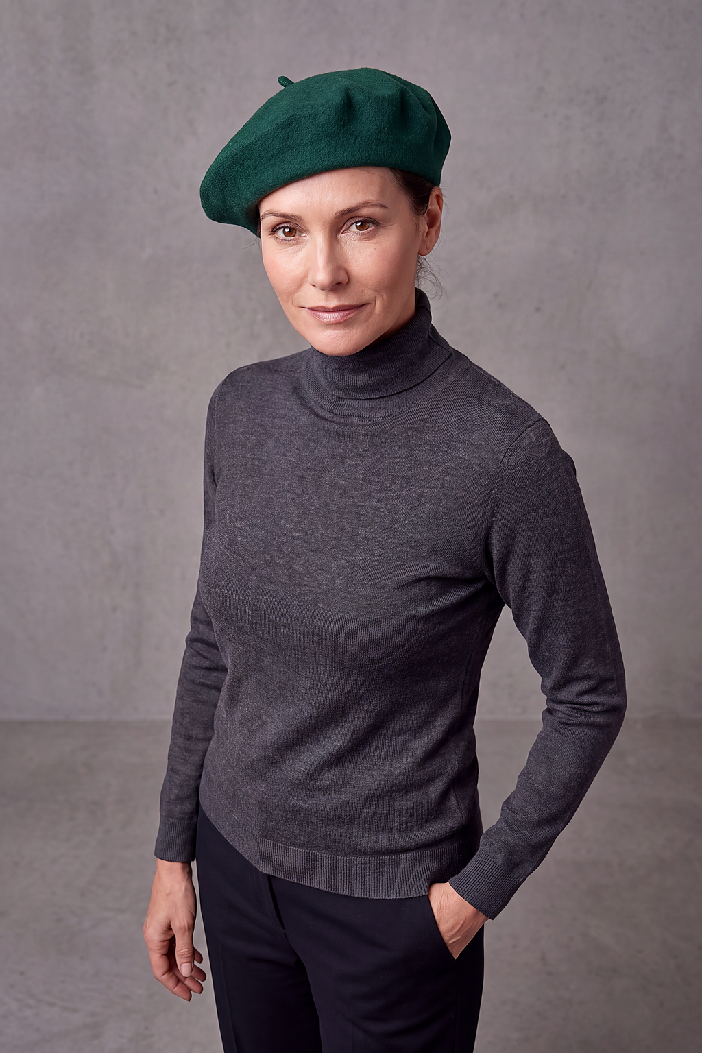Béret Basque Femme en Laine Mélangée – Bidart, vue 2
