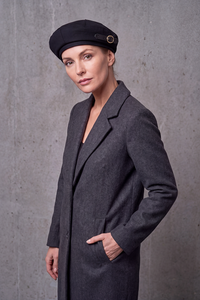 Béret Femme Coton Noir – Louise, vue 4