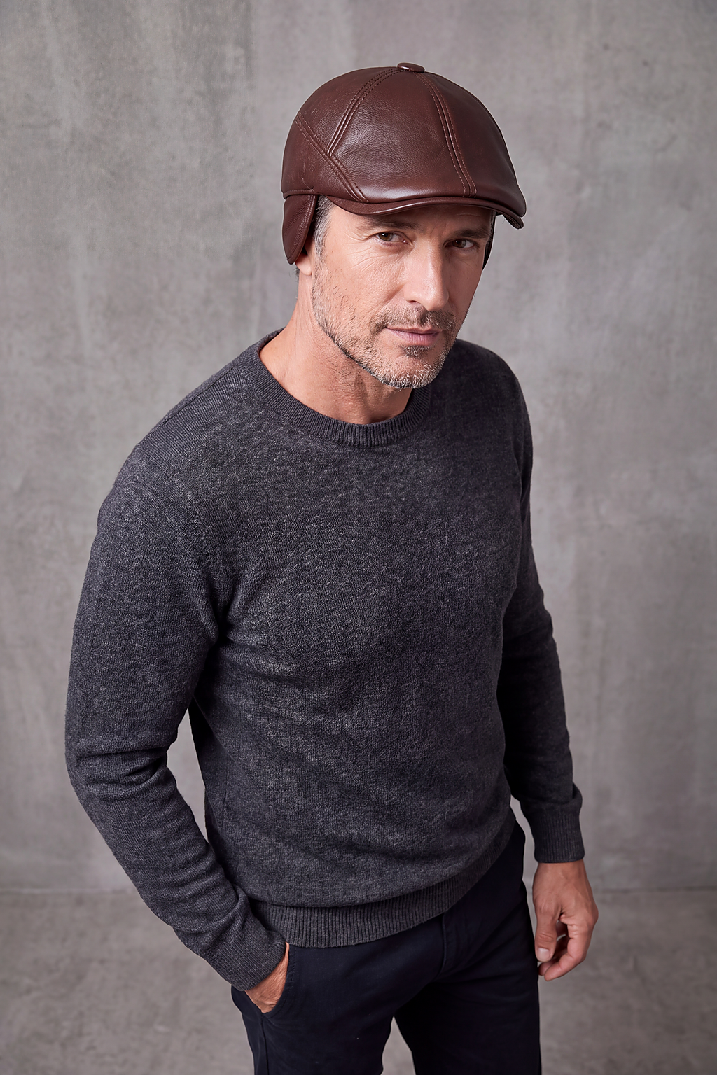 Béret Homme Cuir Oreillettes Hiver – Val d'Isère, vue 2