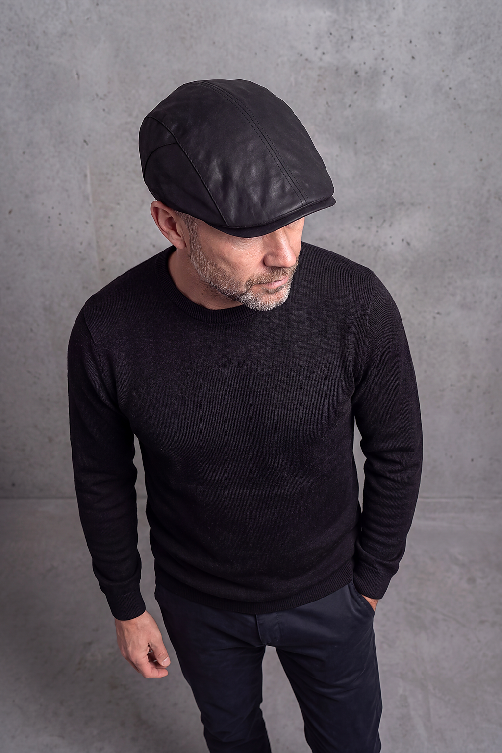 Béret Homme Rétro Café ou Noir – Montmartre, vue 5