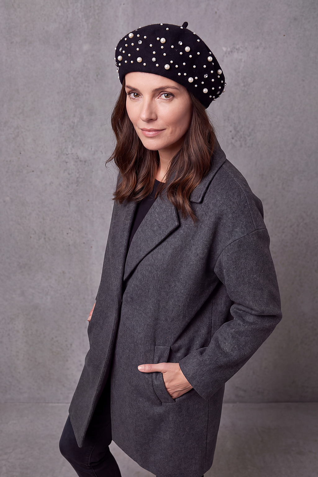 Béret Femme Hiver Orné de Perles – Joséphine, vue 2