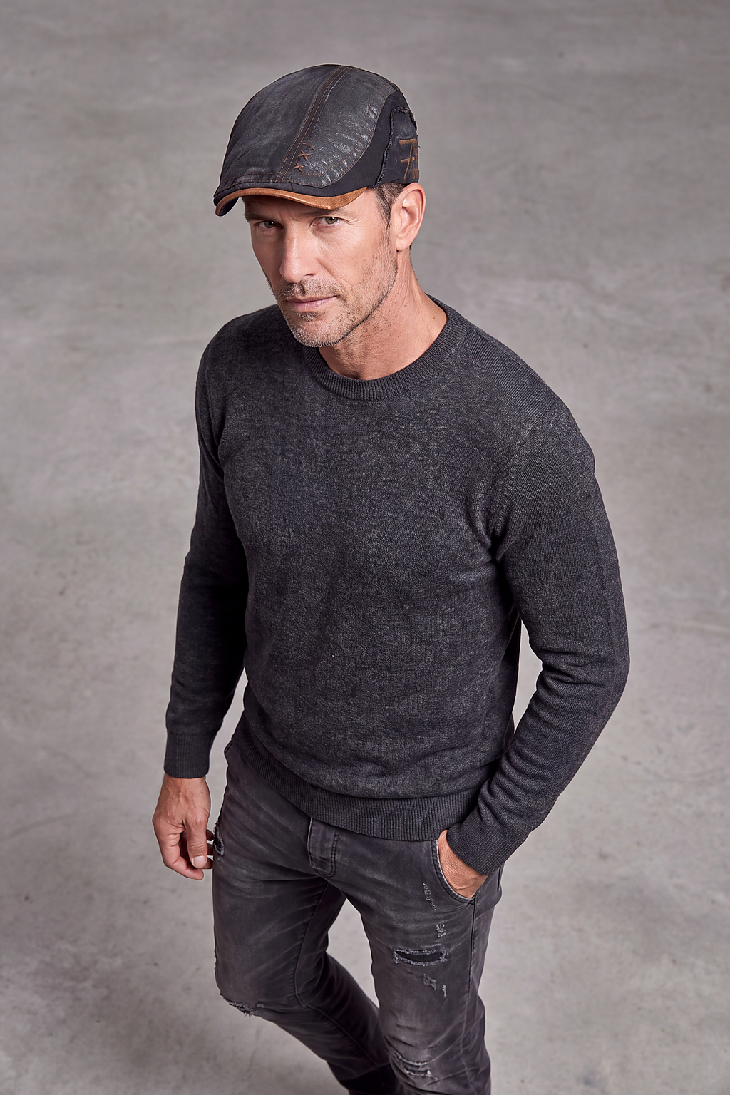 Béret Homme Coton Rétro Vert Armée – Dijon, vue 4