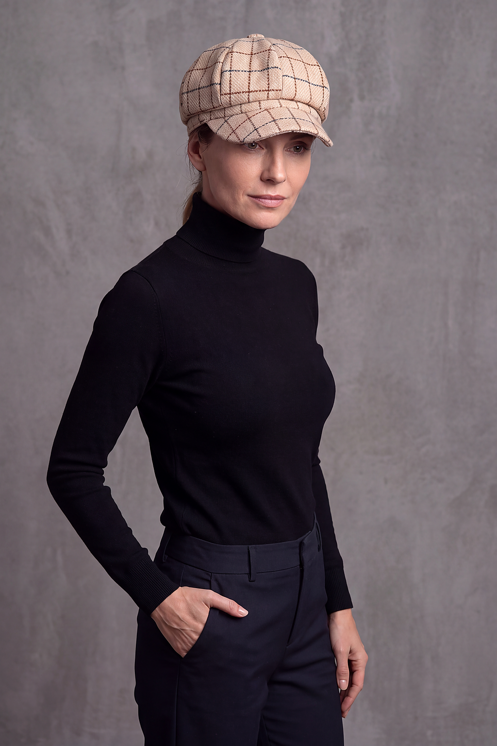Casquette Gavroche Femme Carreaux – Hortense, vue 2