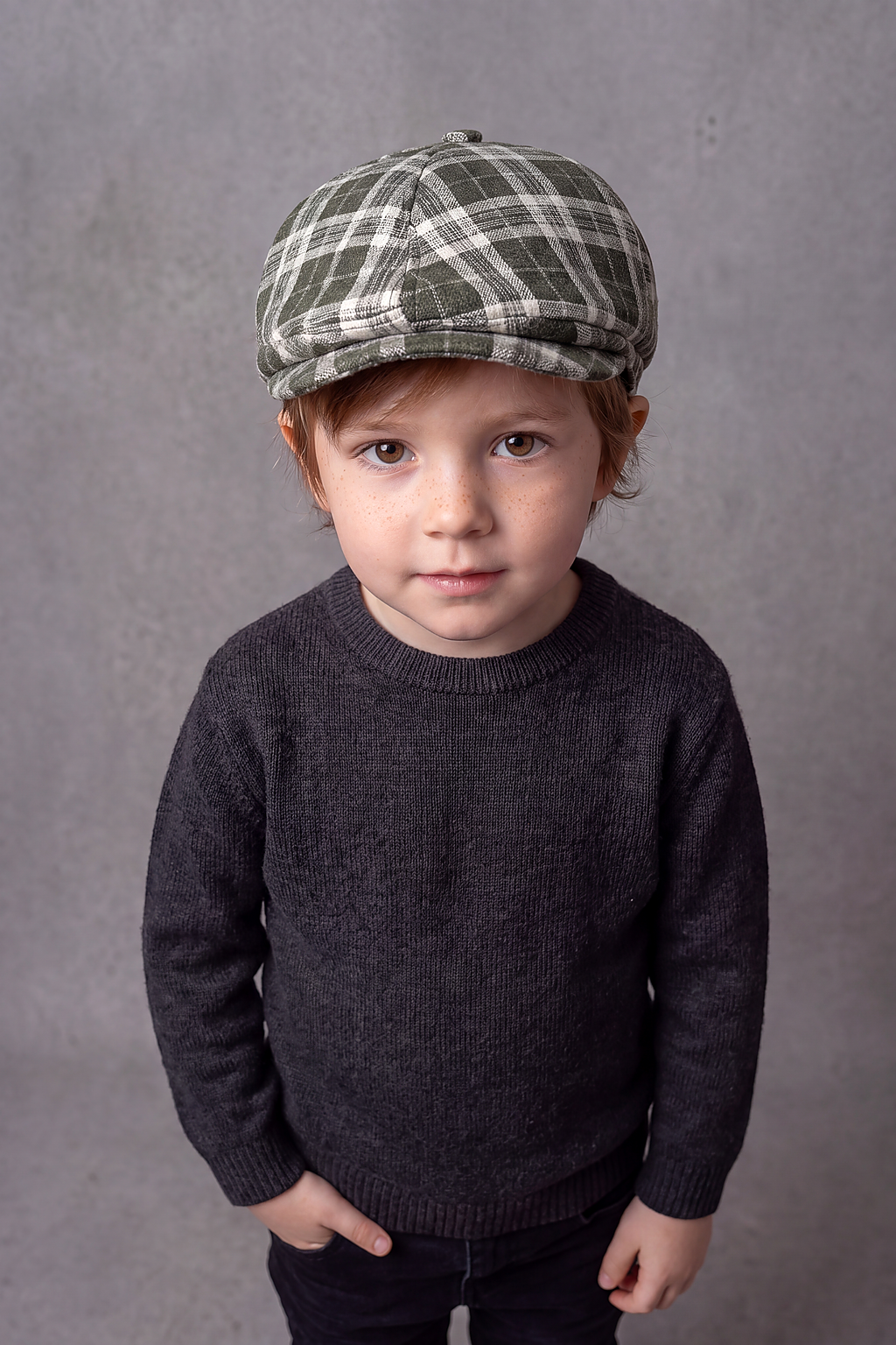 Casquette Gavroche Bambin Carreaux – Polisson, vue 4