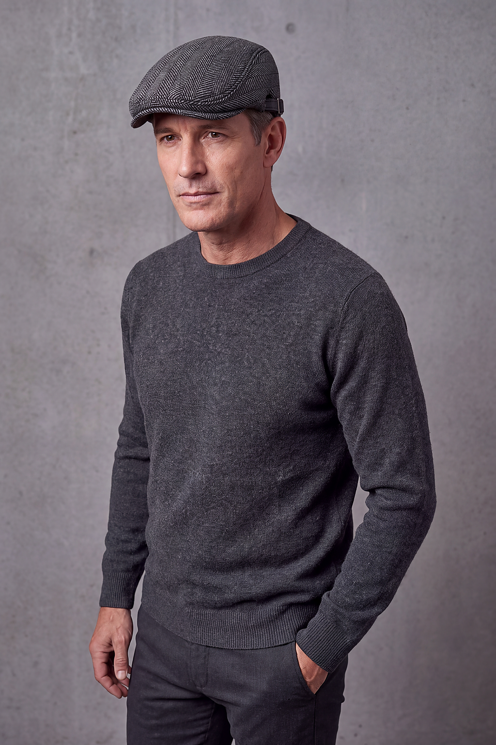 Béret Homme Laine Hiver à Chevrons – Jura, vue 2