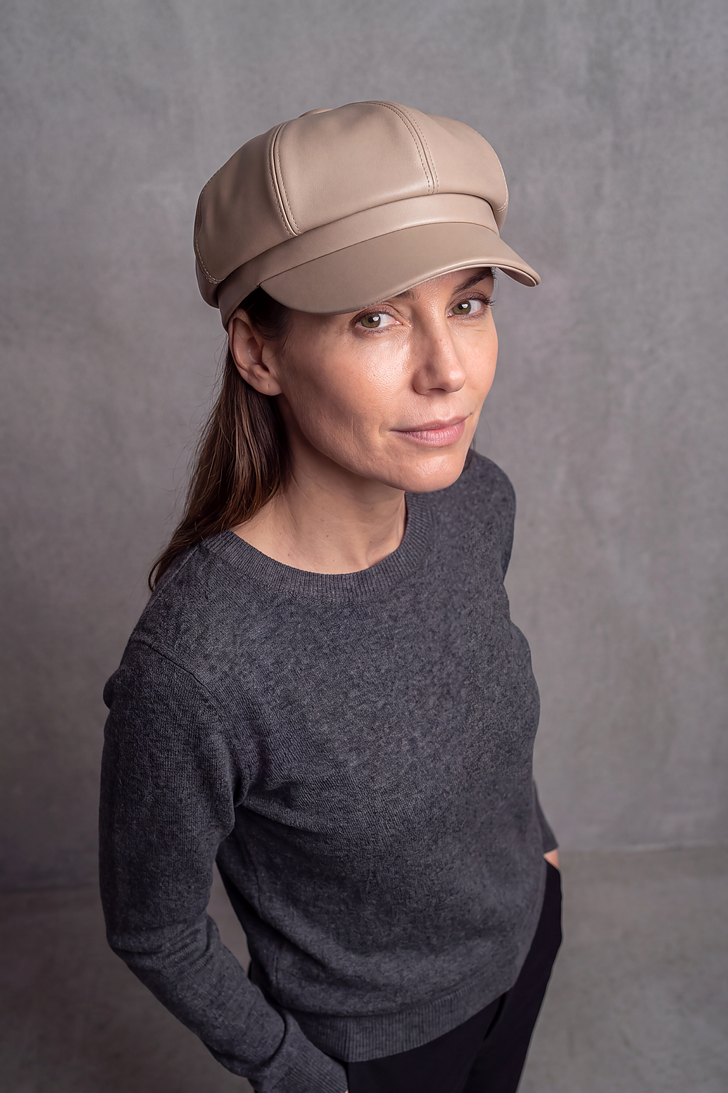 Casquette Gavroche Femme Cuir – Gabrielle, vue 4