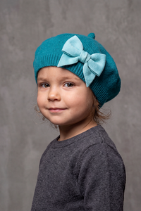 Béret Bébé Fille Tricot à Nœud – Pirouette