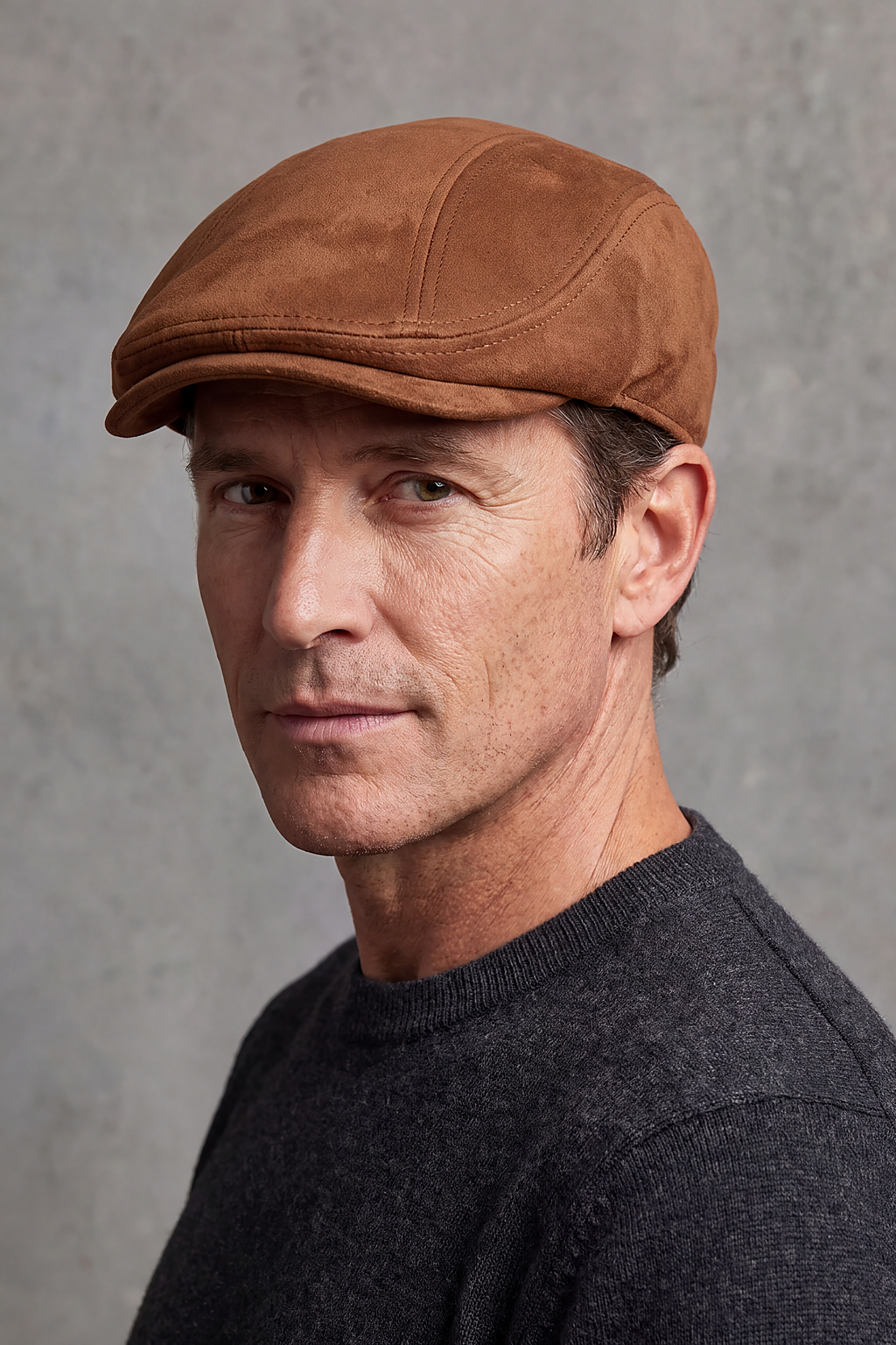 Béret Casquette Homme en Daim – Bourgogne