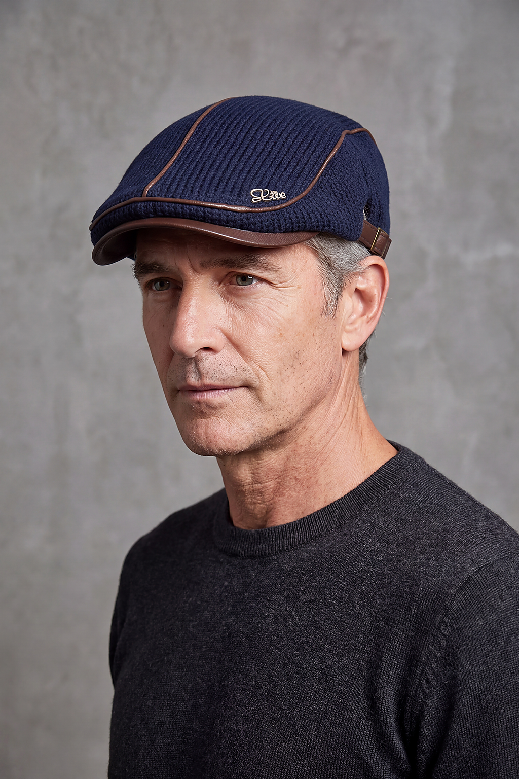 Béret Homme Coton Liseré Cuir – Rouen