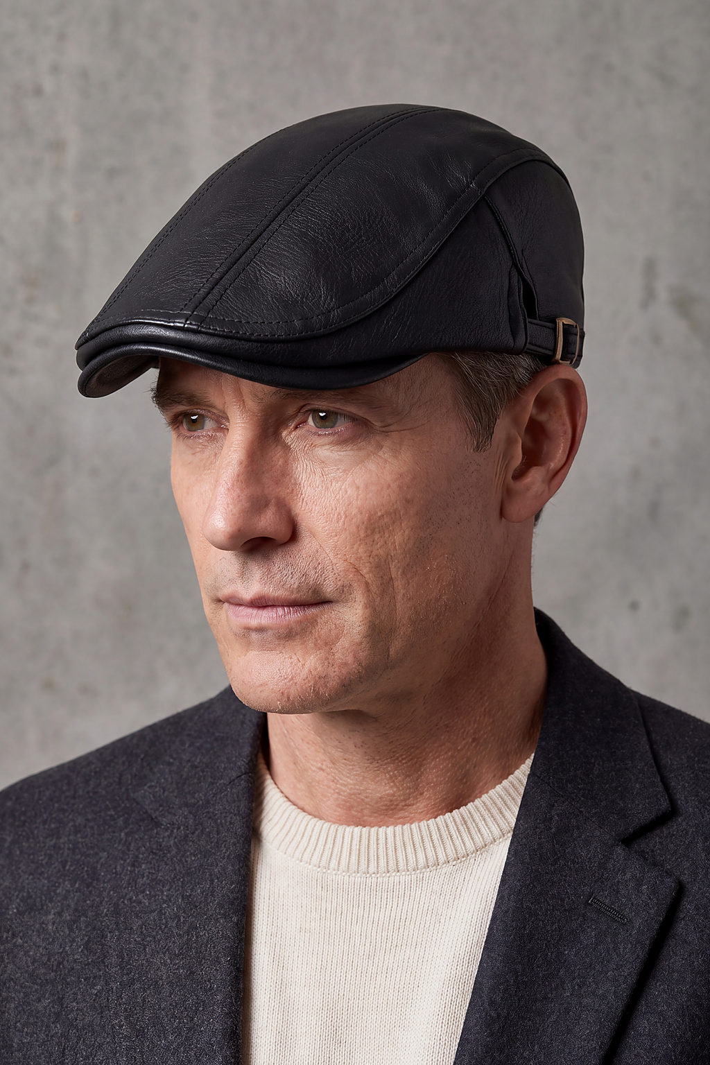 Béret Casquette Homme Cuir Camel ou Noir – Chambord