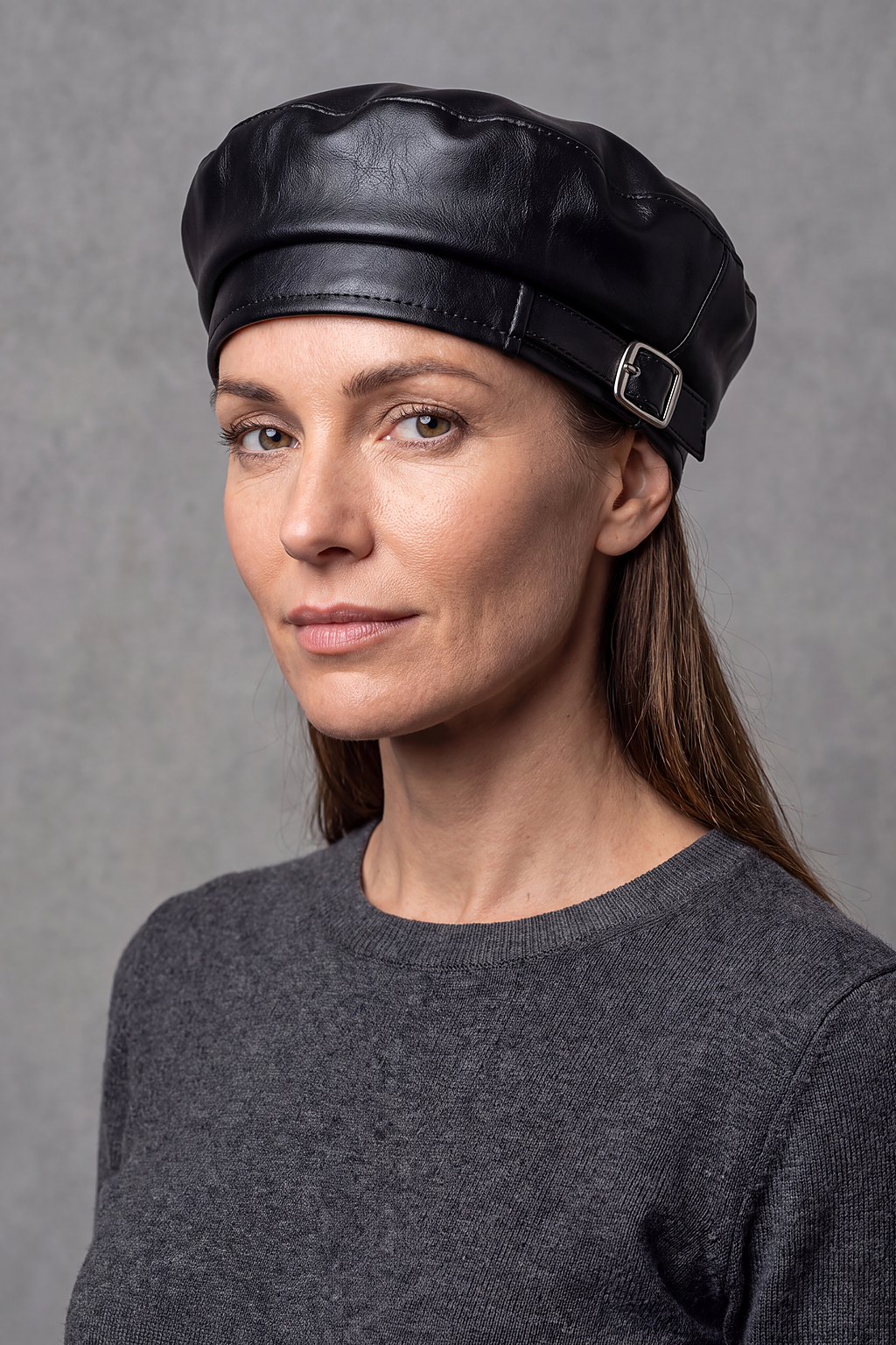 Béret Femme en Cuir Classique – Odette