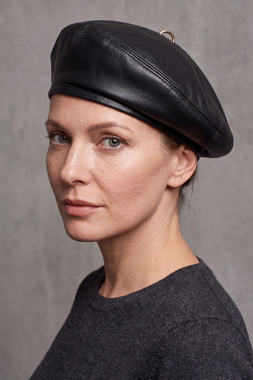 Béret Femme Cuir Véritable Hiver – Eugénie