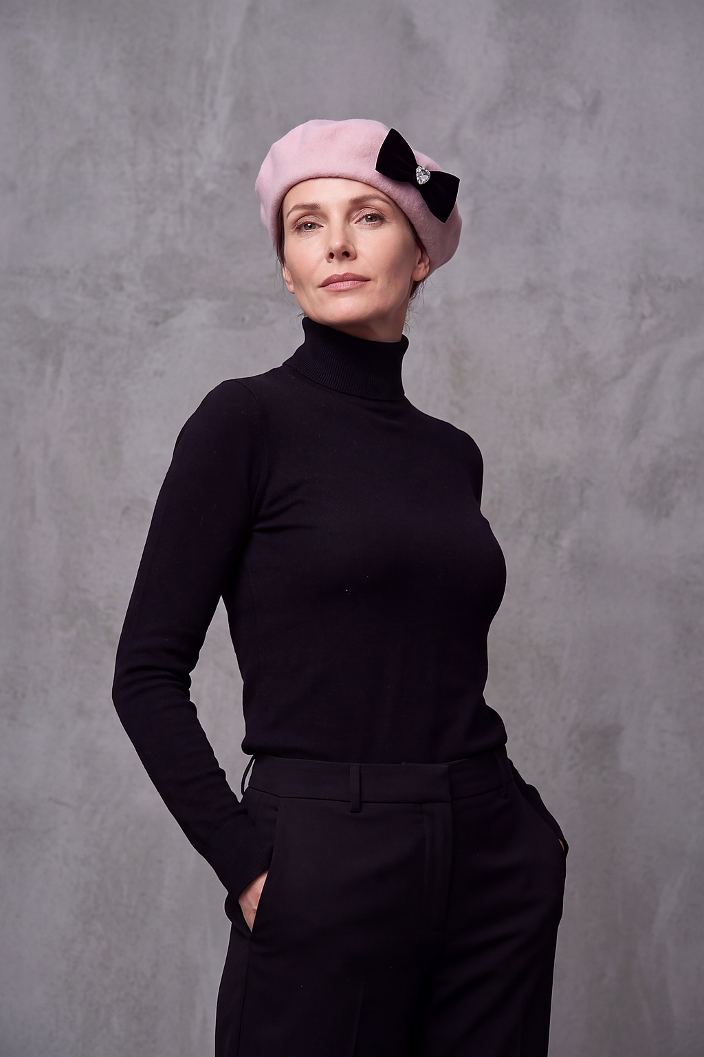 Béret Femme Coton Couleur Rose – Rosalie, vue 4