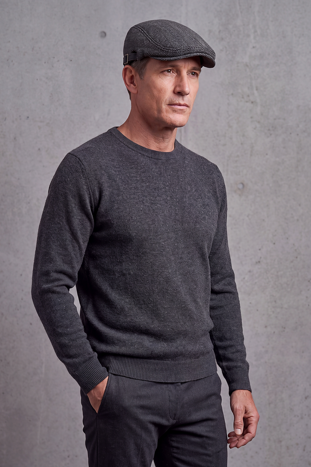 Béret Homme Laine Hiver à Chevrons – Jura, vue 3