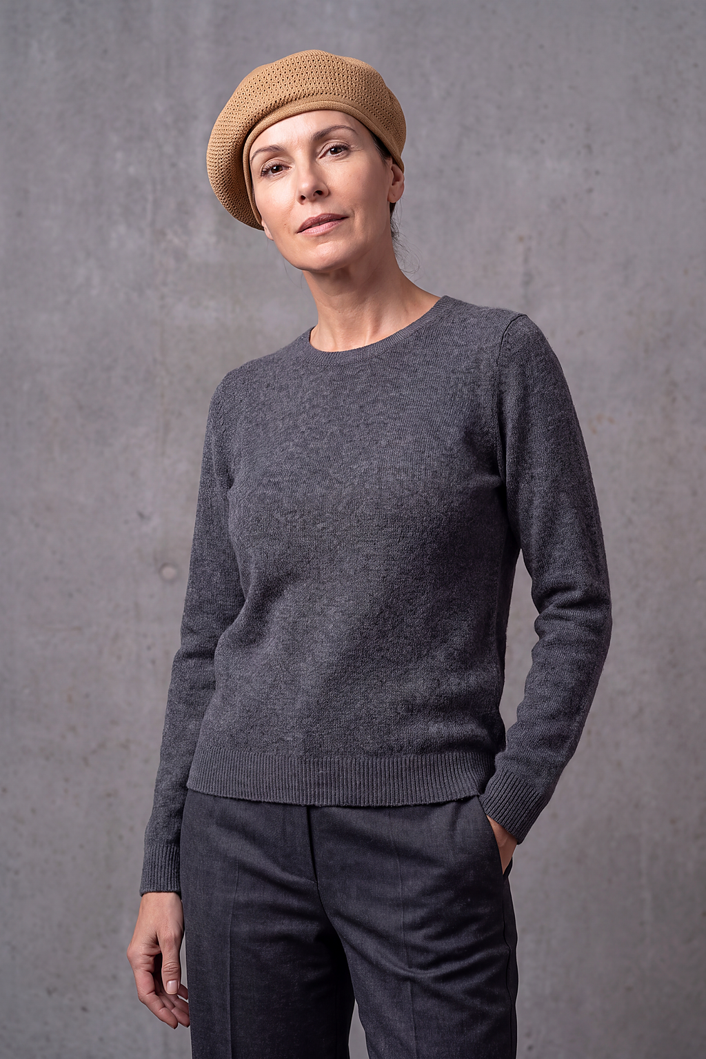 Béret Femme Tricot Été Aéré – Lou, vue 4