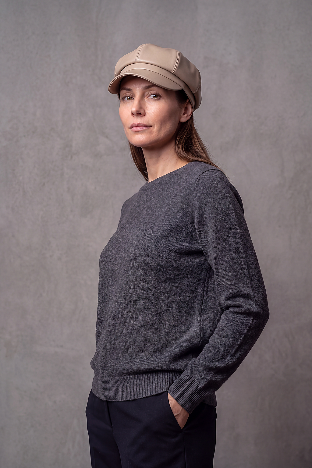 Casquette Gavroche Femme Cuir – Gabrielle, vue 5