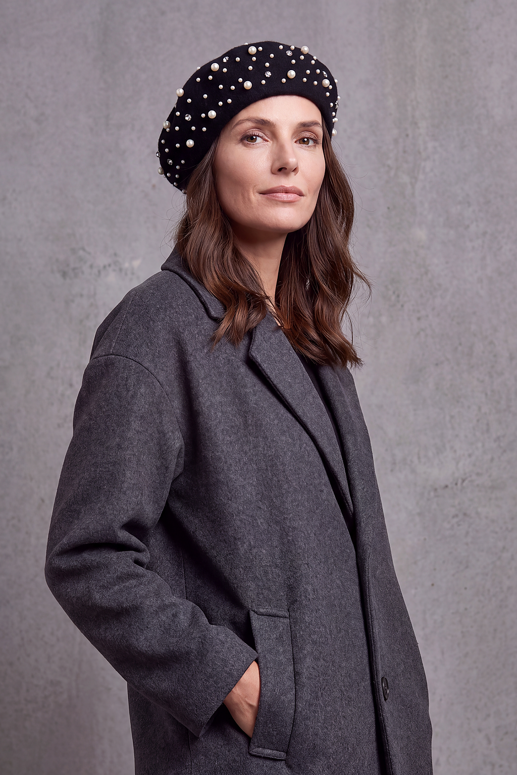 Béret Femme Hiver Orné de Perles – Joséphine, vue 4