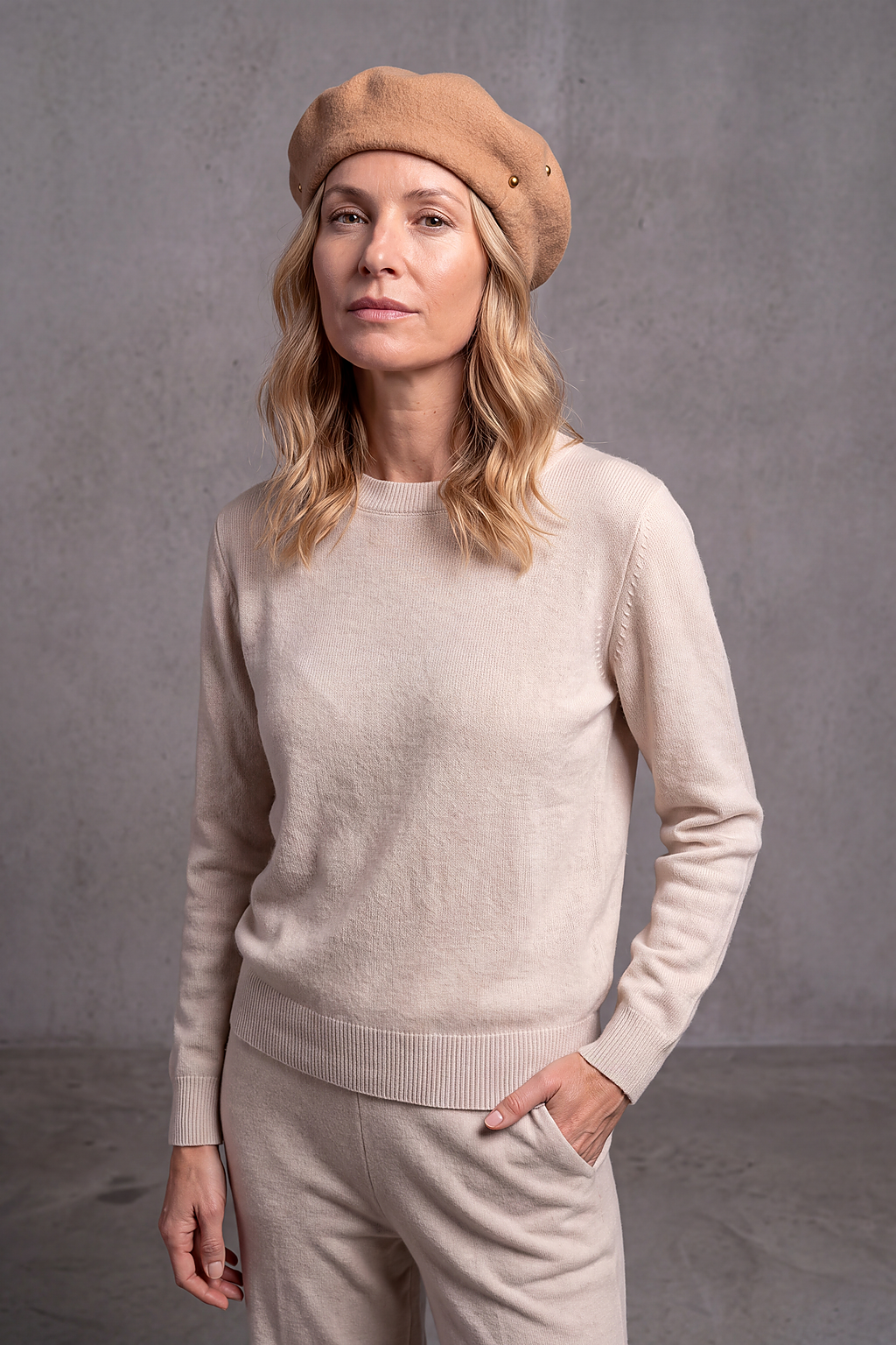Béret Femme Laine Douce Hiver – Adèle, vue 2