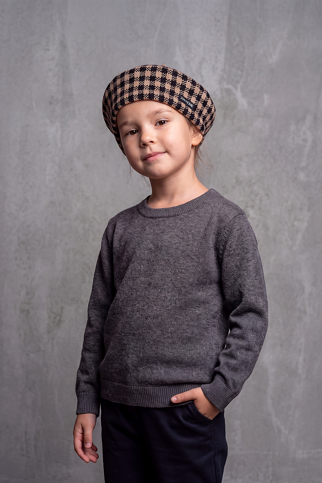 Béret Enfant Écossais Bicolore – Petit Pinceau, vue 2