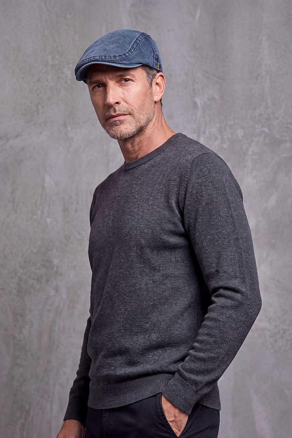 Béret Homme en Denim Rétro – Ménilmontant, vue 4