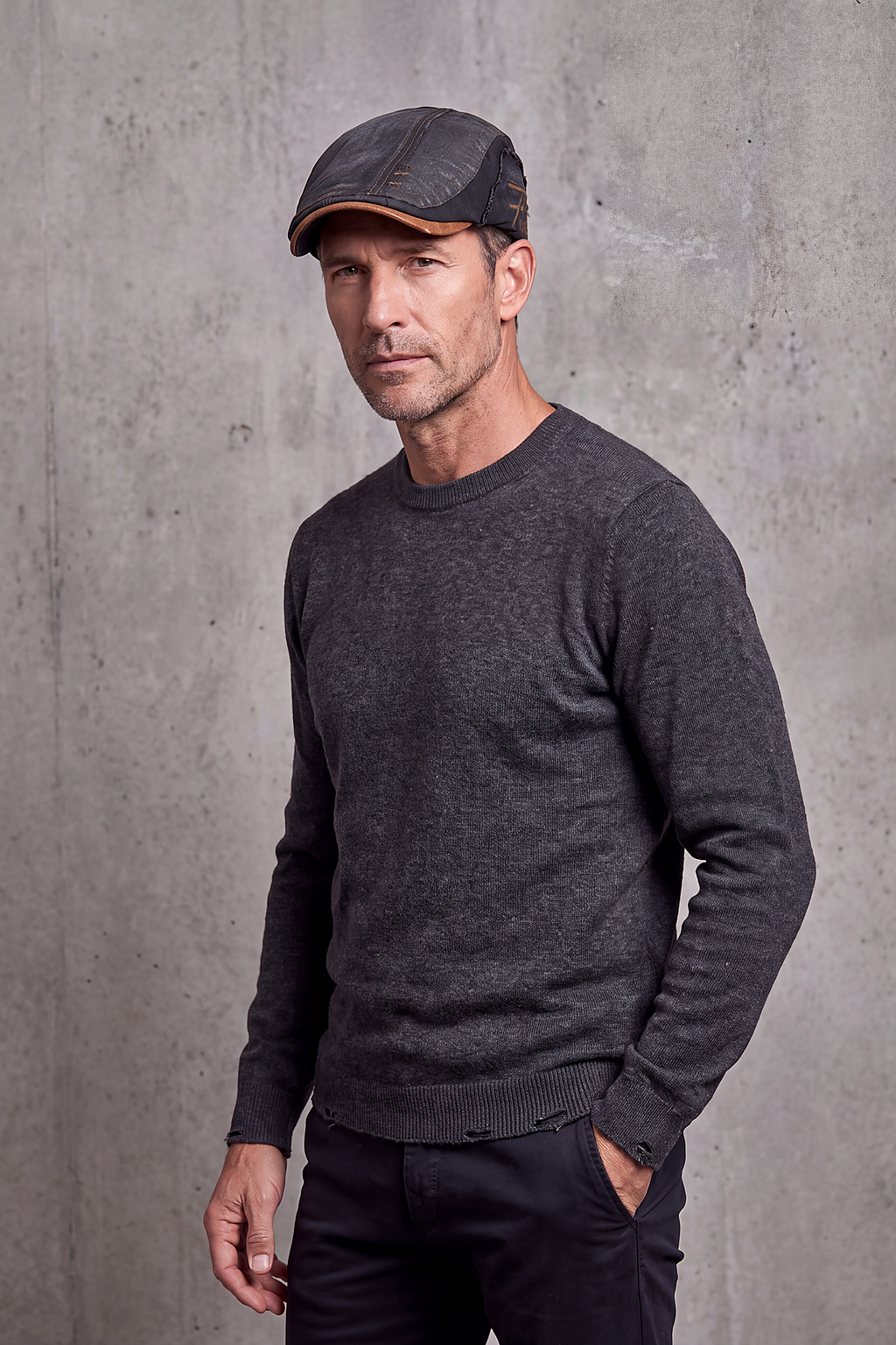 Béret Homme Coton Rétro Vert Armée – Dijon, vue 2