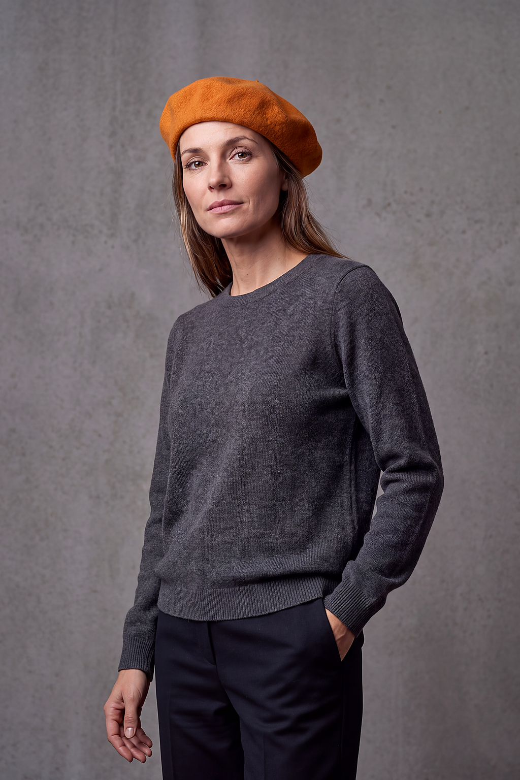 Béret Basque Femme en Laine Chaude – Guéthary, vue 4