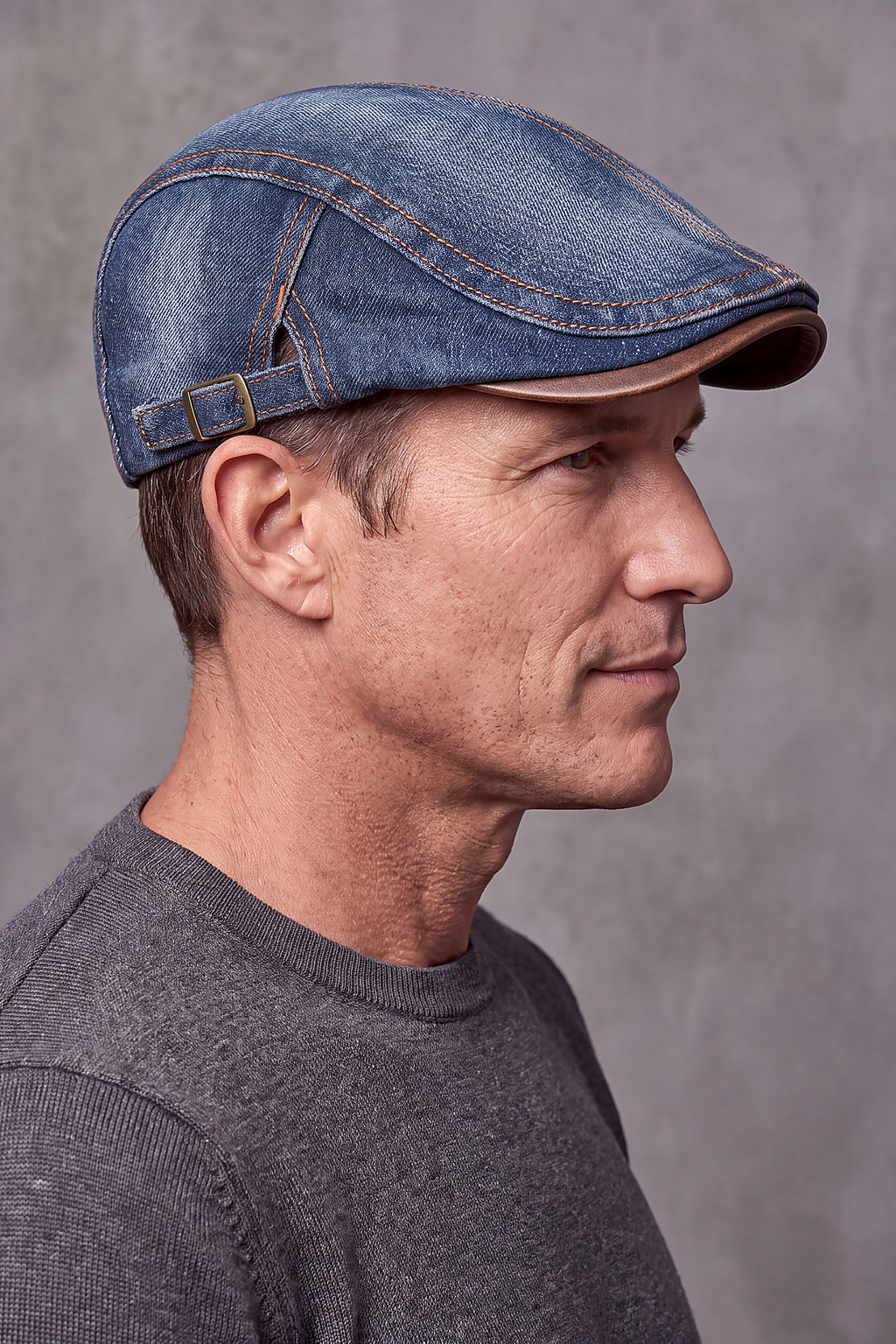 Béret Homme Denim Bleu Rétro – Lorient, vue 3