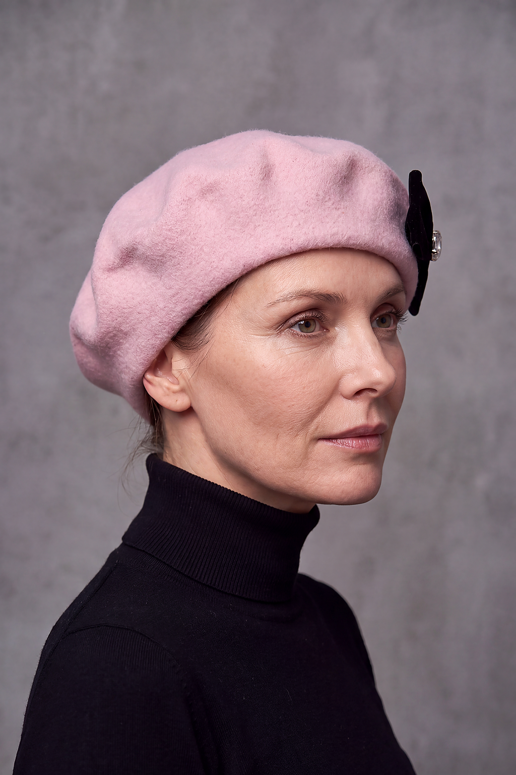 Béret Femme Coton Couleur Rose – Rosalie, vue 3