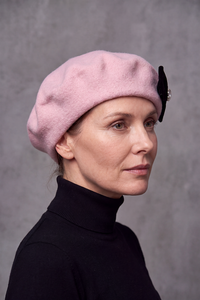 Béret Femme Coton Couleur Rose – Rosalie, vue 3