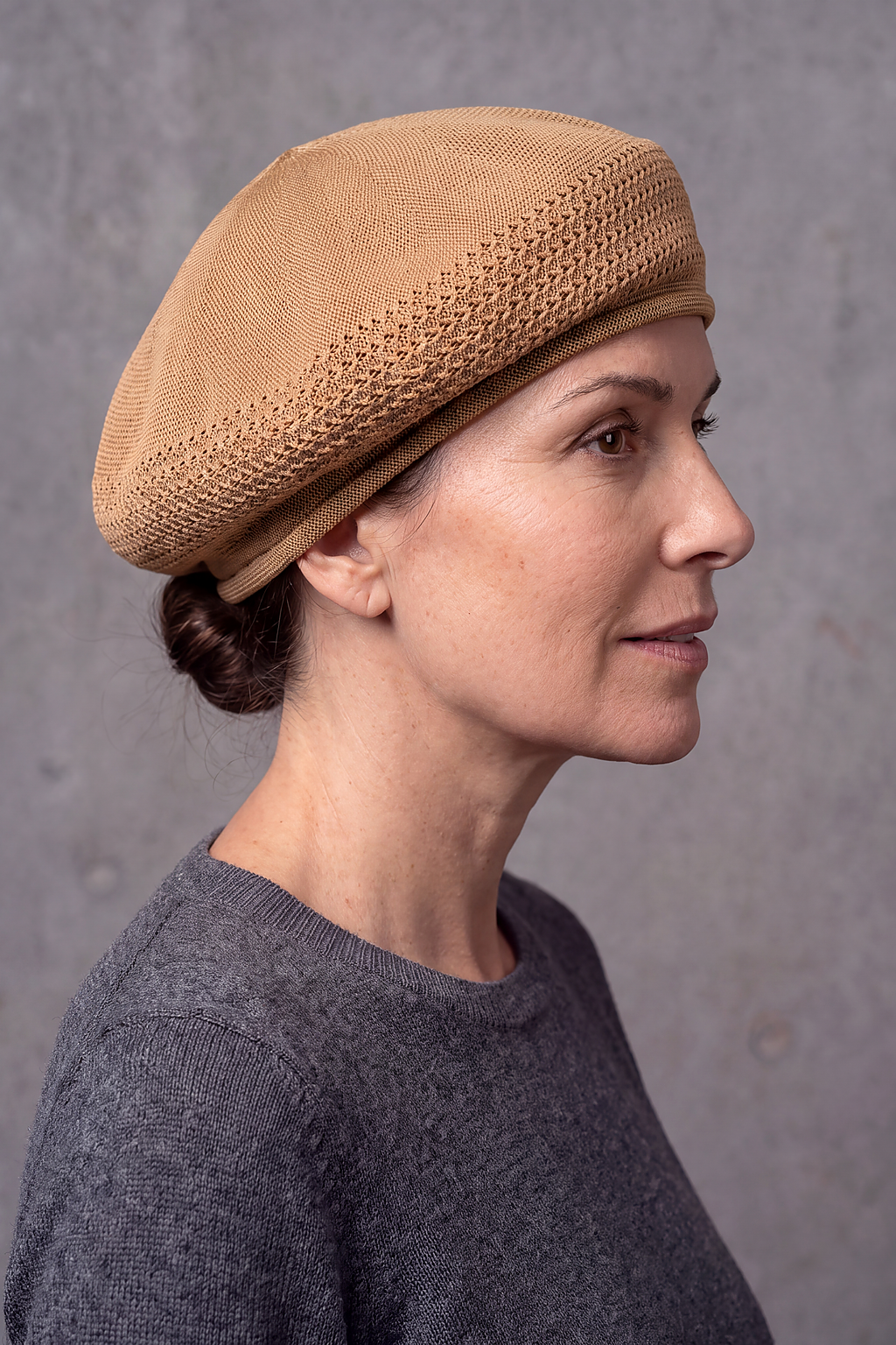 Béret Femme Tricot Été Aéré – Lou, vue 3