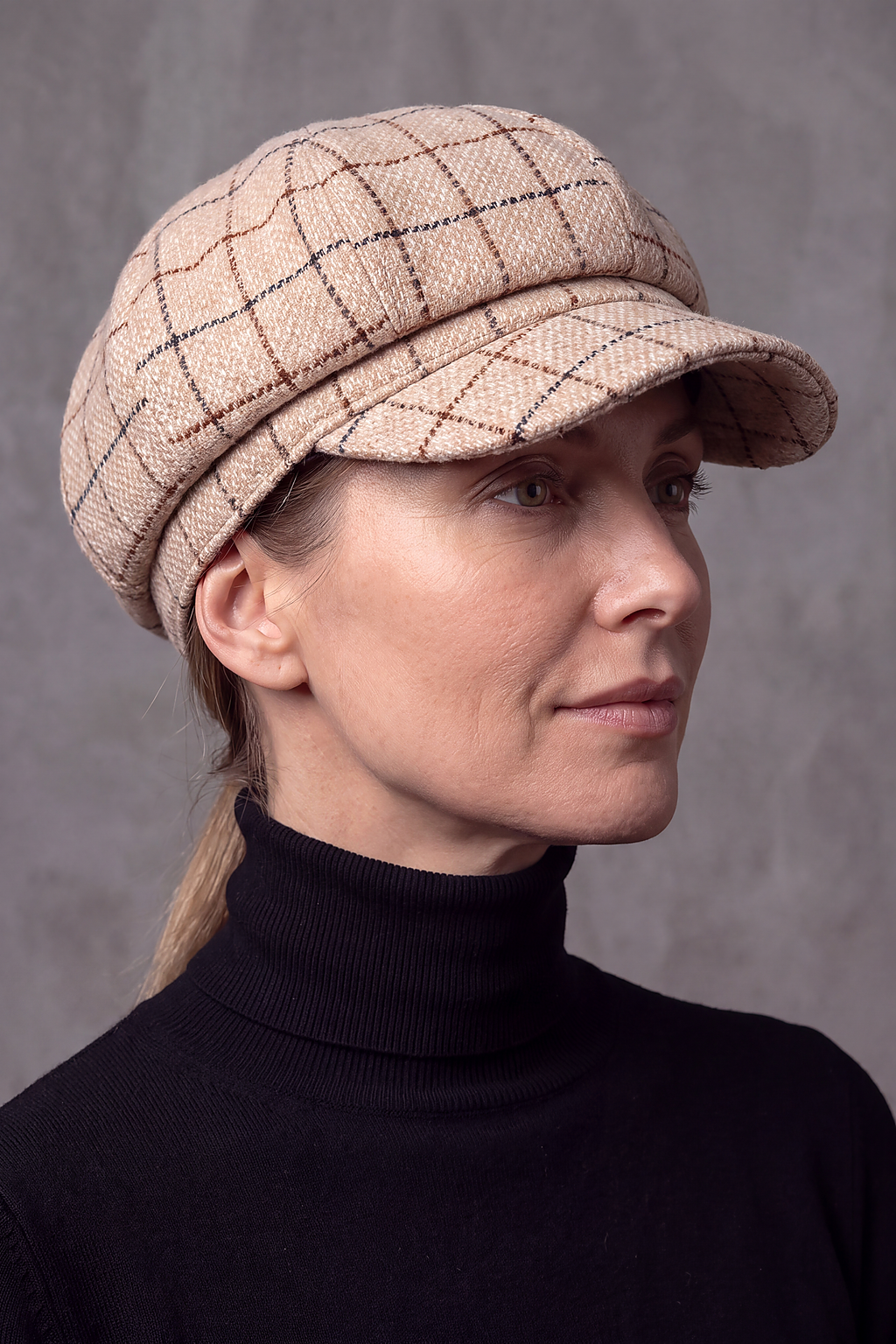 Casquette Gavroche Femme Carreaux – Hortense, vue 3