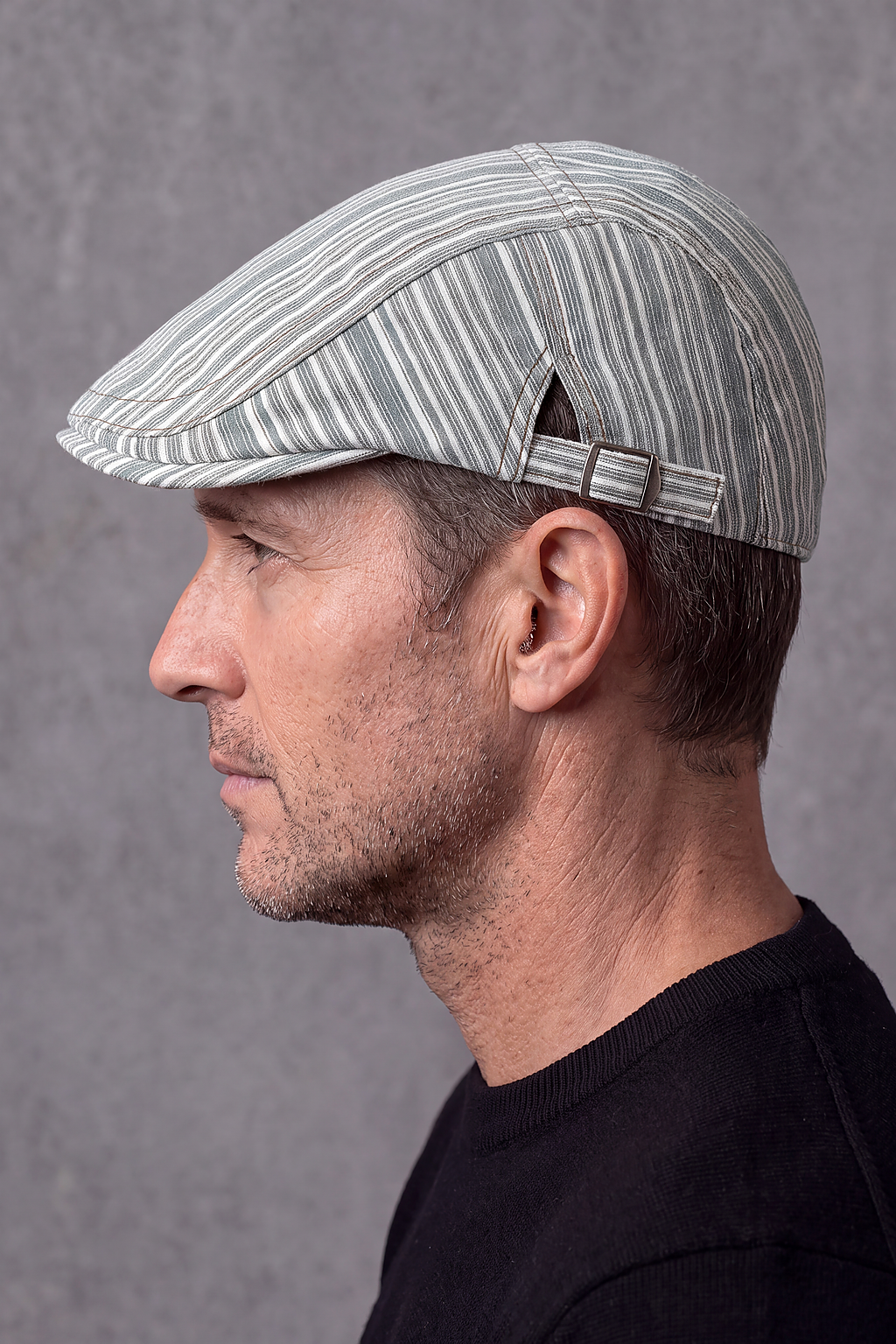 Béret Homme Coton Rayé Marin – Concarneau, vue 4