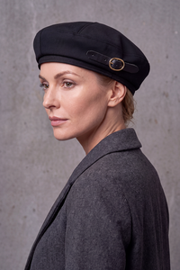 Béret Femme Coton Noir – Louise, vue 5