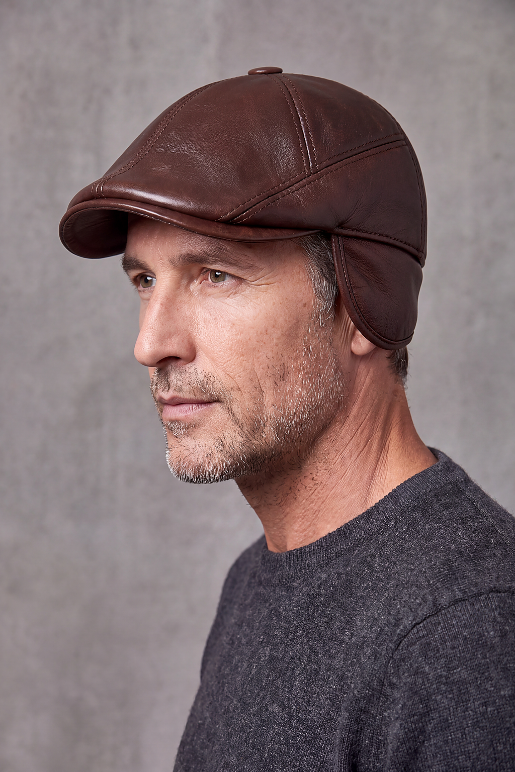 Béret Homme Cuir Oreillettes Hiver – Val d'Isère, vue 5