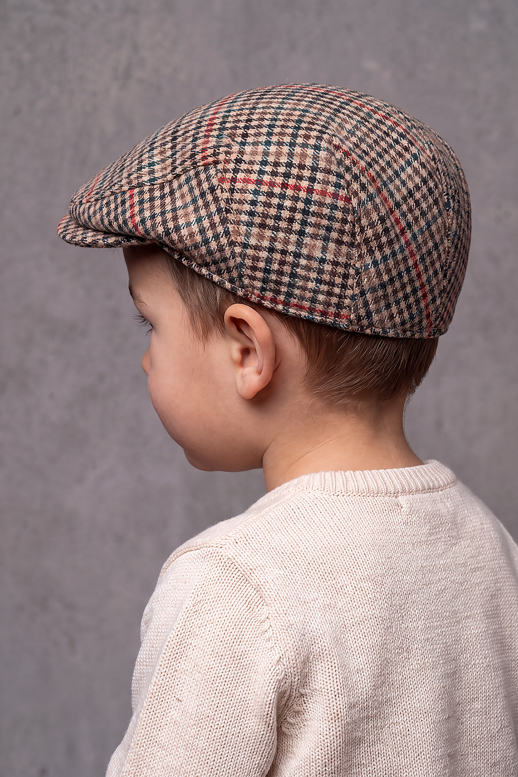 Casquette Plate Bébé Garçon Carreaux – Petit Mousse, vue 5