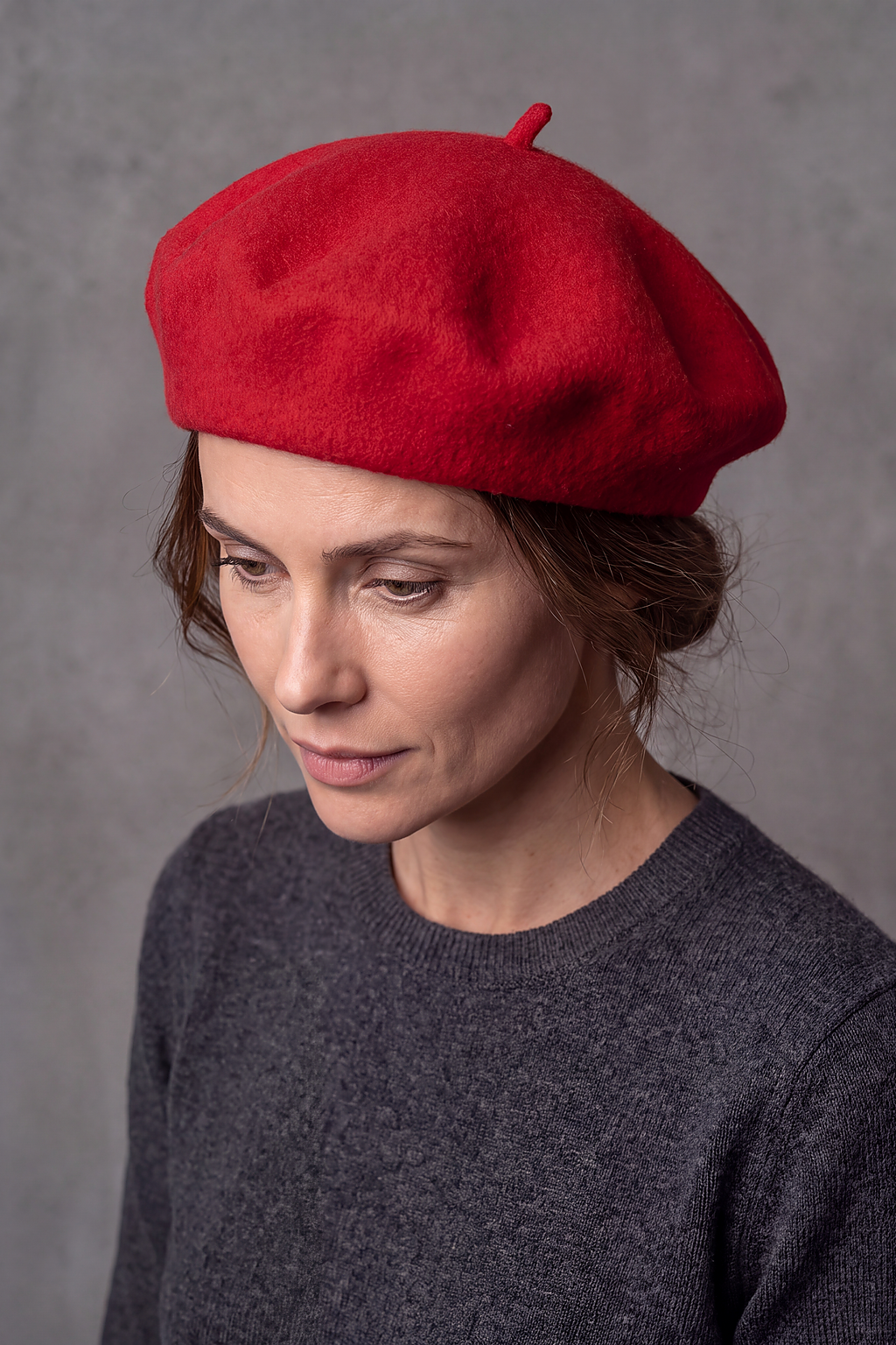 Béret Femme Hiver Jaune ou Rouge – Clémence, vue 3