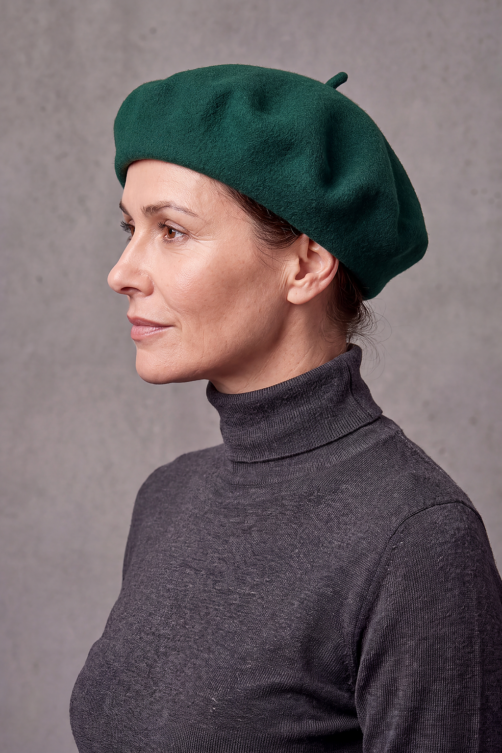 Béret Basque Femme en Laine Mélangée – Bidart, vue 3