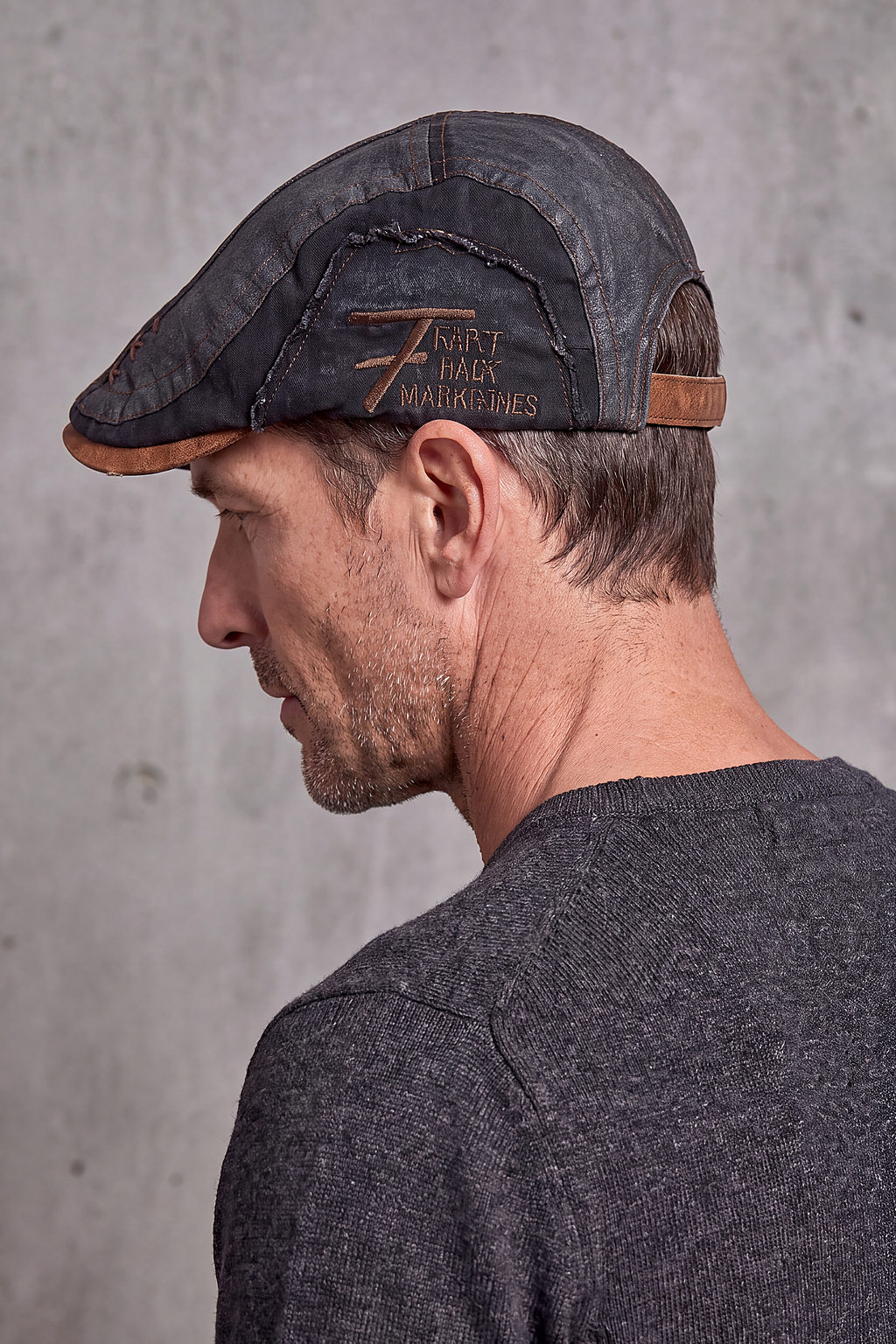 Béret Homme Coton Rétro Vert Armée – Dijon, vue 5
