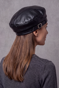 Béret Femme en Cuir Classique – Odette, vue 5