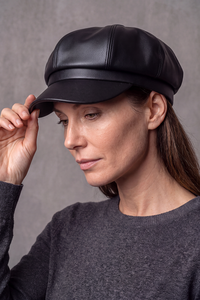 Casquette Gavroche Femme Cuir – Gabrielle, vue 3
