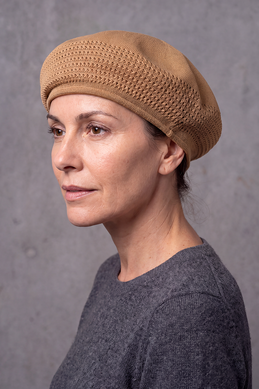 Béret Femme Tricot Été Aéré – Lou, vue 5
