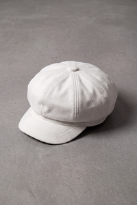 Béret Enfant Suédine Octogonal blanc – Croquignol