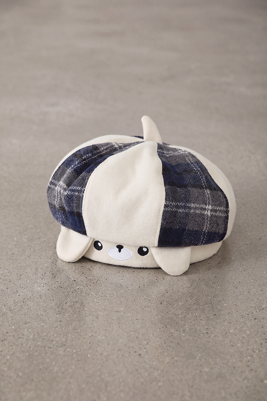 Béret Enfant Écossais Bicolore marine & crème – Petit Pinceau