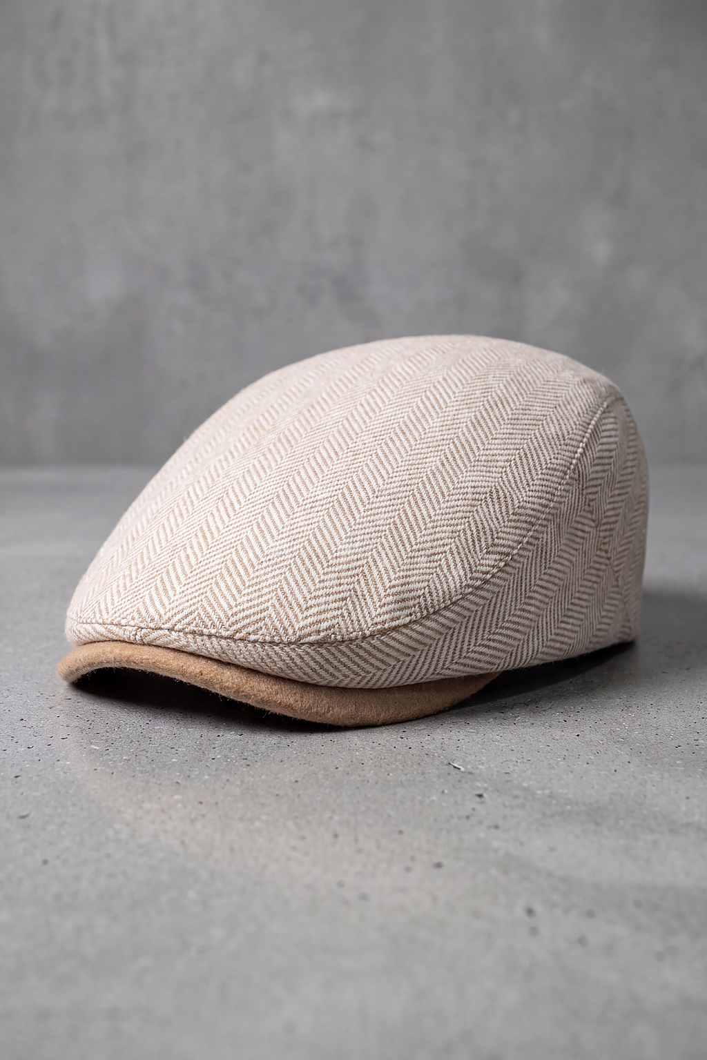 Casquette Plate Homme Look British beige – Deauville