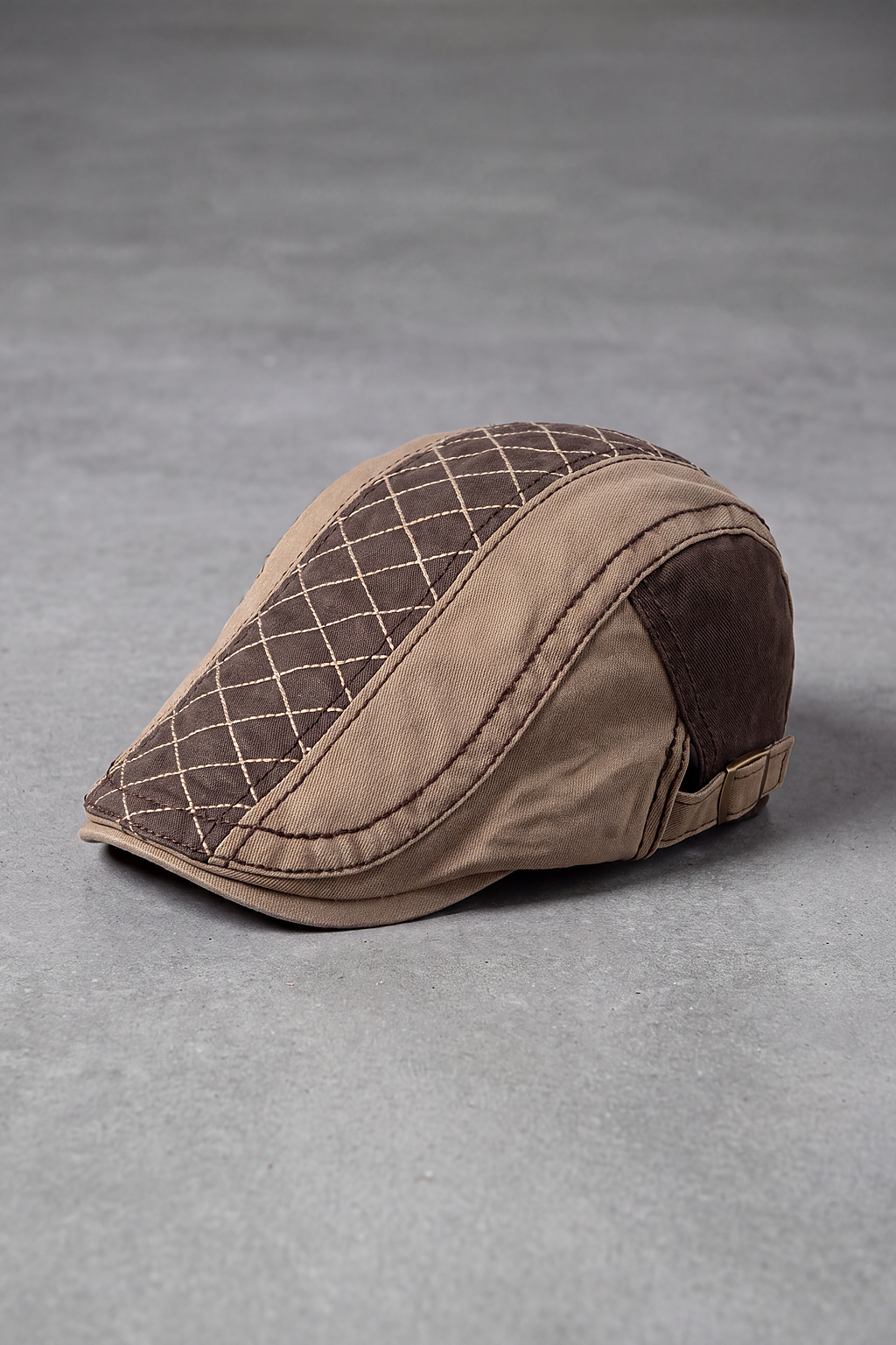 Béret Homme Deux Tons Surpiqué beige – Gascogne