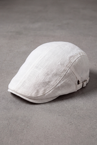 Béret Homme Lin Naturel Vintage blanc – Provence