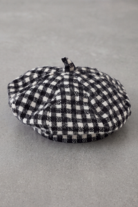Béret Enfant Écossais Bicolore noir moucheté – Petit Pinceau