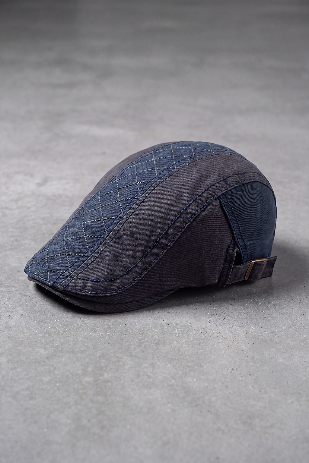 Béret Homme Deux Tons Surpiqué bleu navy – Gascogne