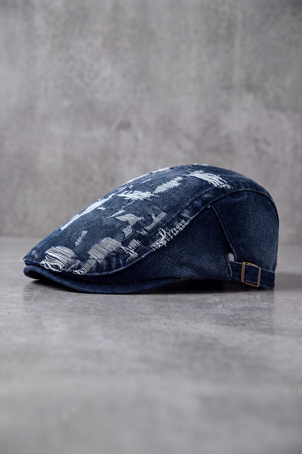 Béret Jean Usé Mixte bleu foncé – Grenoble