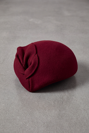 Béret Femme Laine avec Nœud bordeau – Charlotte